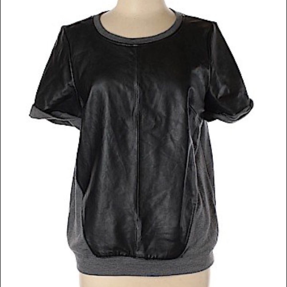 Halogen leather shirt
